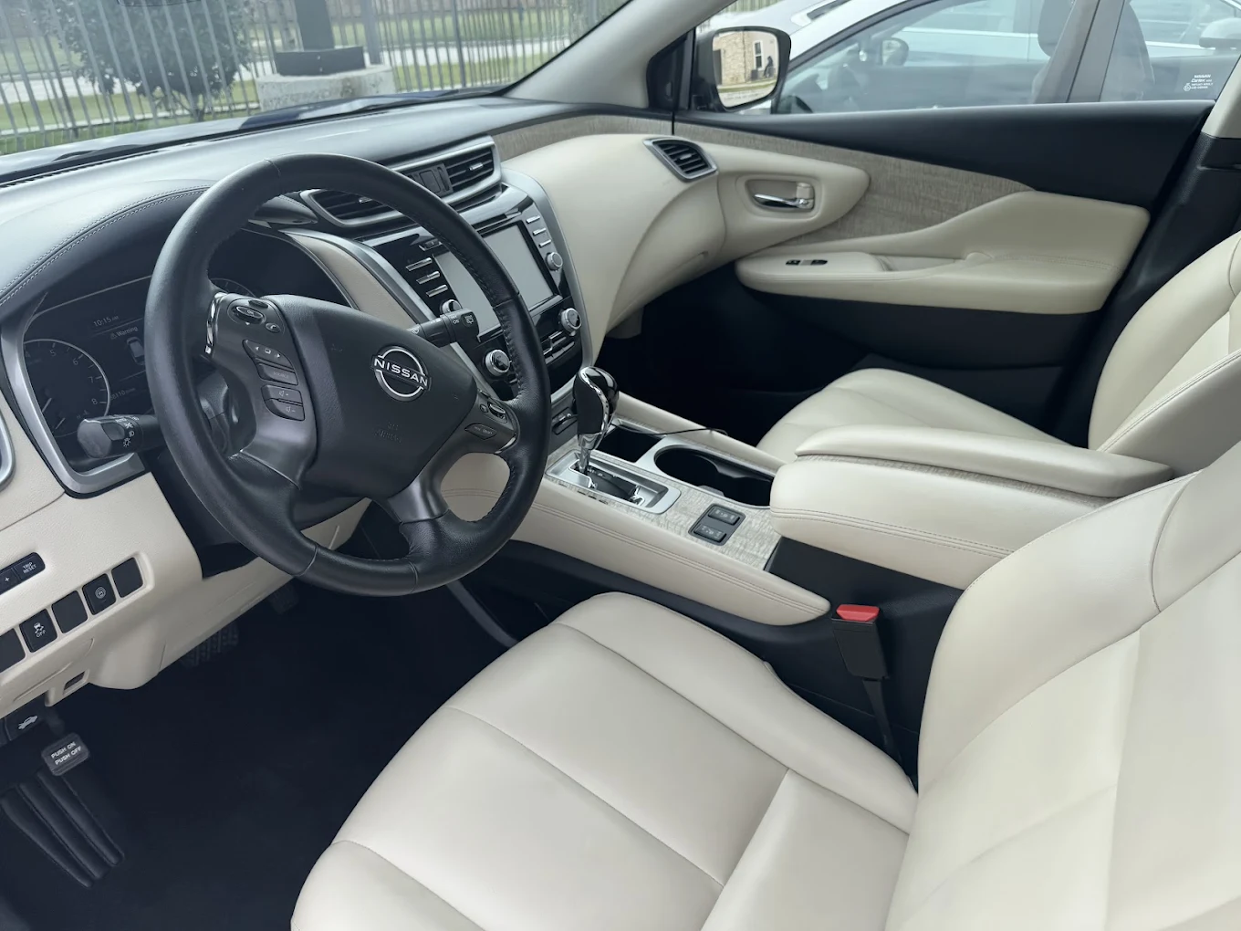 Detailed car dashboard and front cabin