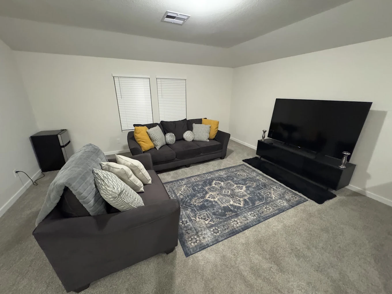 Deep-cleaned family lounge and media room